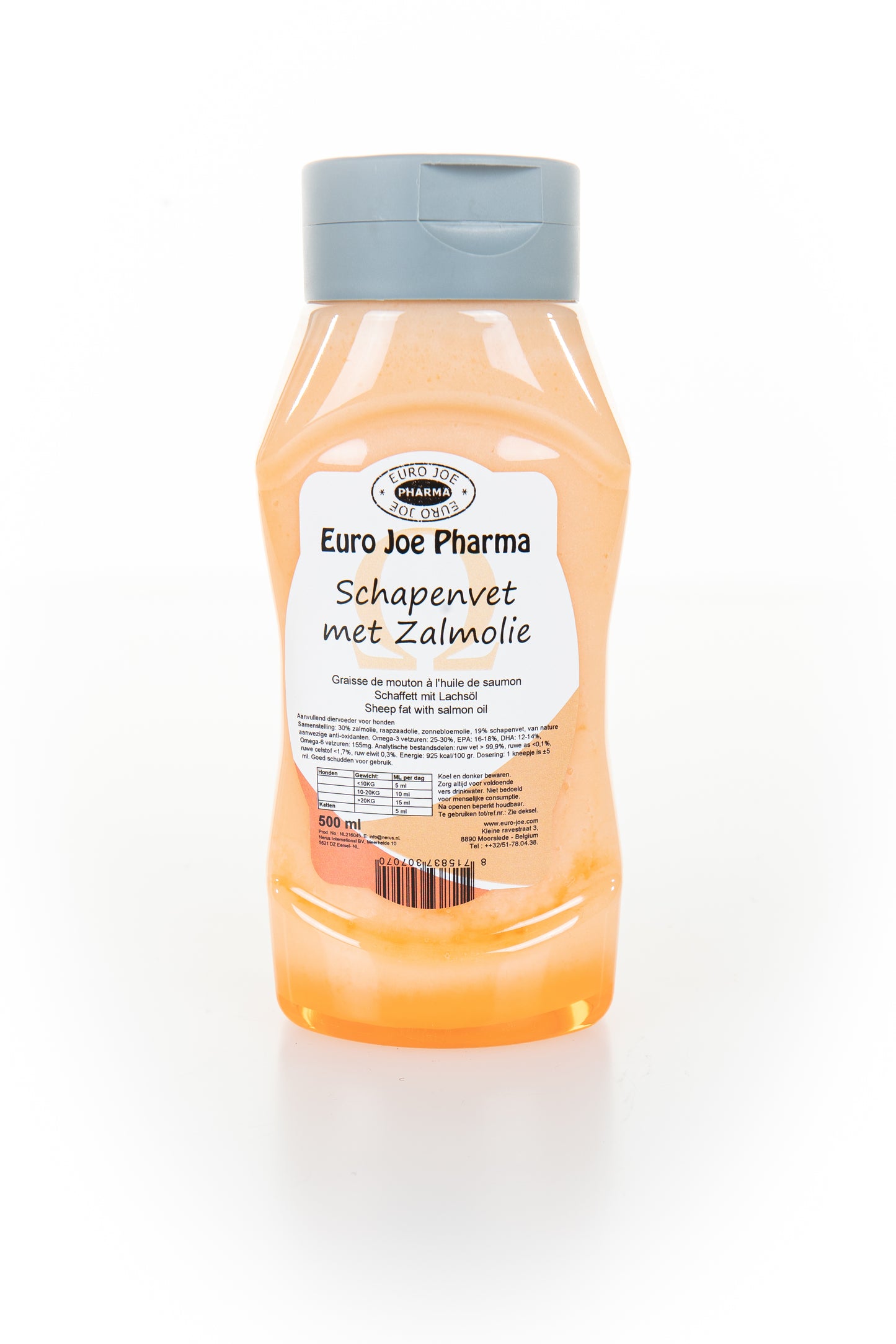 Zalmolie met schapenvet – omega-ondersteuning voor huid, weerstand en spijsvertering bij dieren