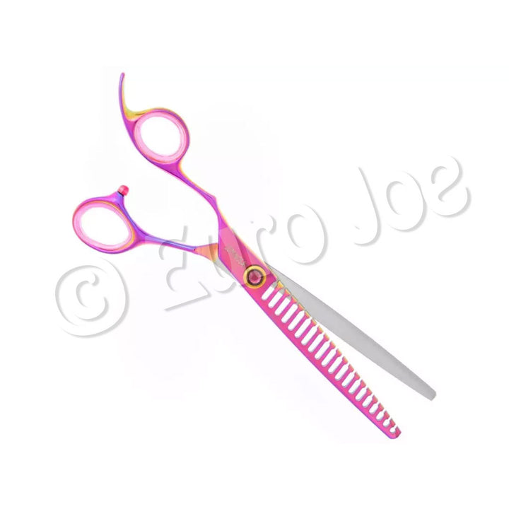 Groom Professional Luminosa linkshandige chunker schaar 7 inch met regenboogafwerking
