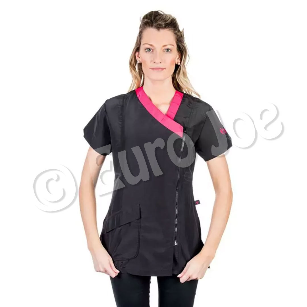 Groom Professional trim shirt met ritssluiting en logo voor trimsalons
