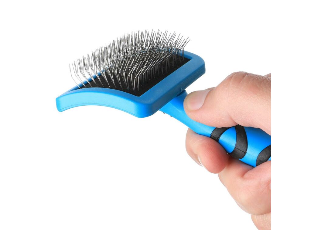 Groom Professional gebogen stevige Slicker borstel