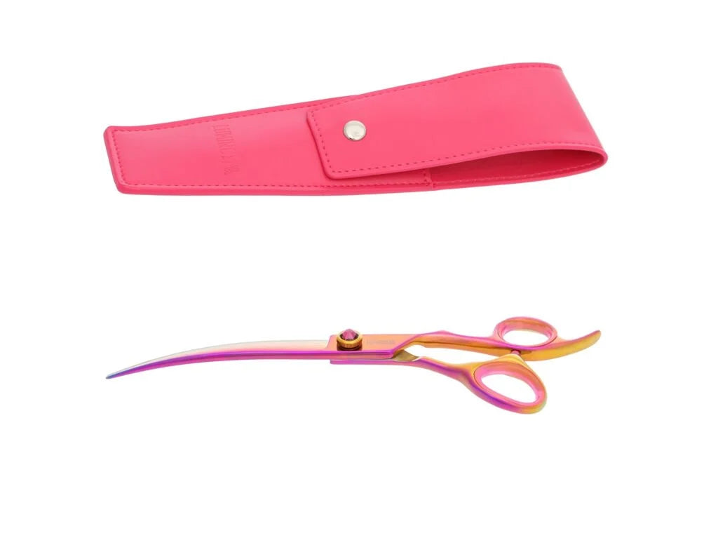 Groom Professional Luminosa 6,5 inch super gebogen schaar met regenboogcoating